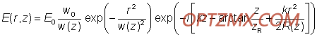 高斯光束公式