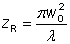 高斯光束公式